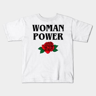 WOMAN POWER // Black Kids T-Shirt